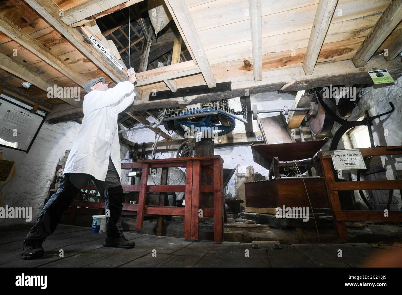 Swansea, Wales, UK. 16th June 2020. The historic water mill at the