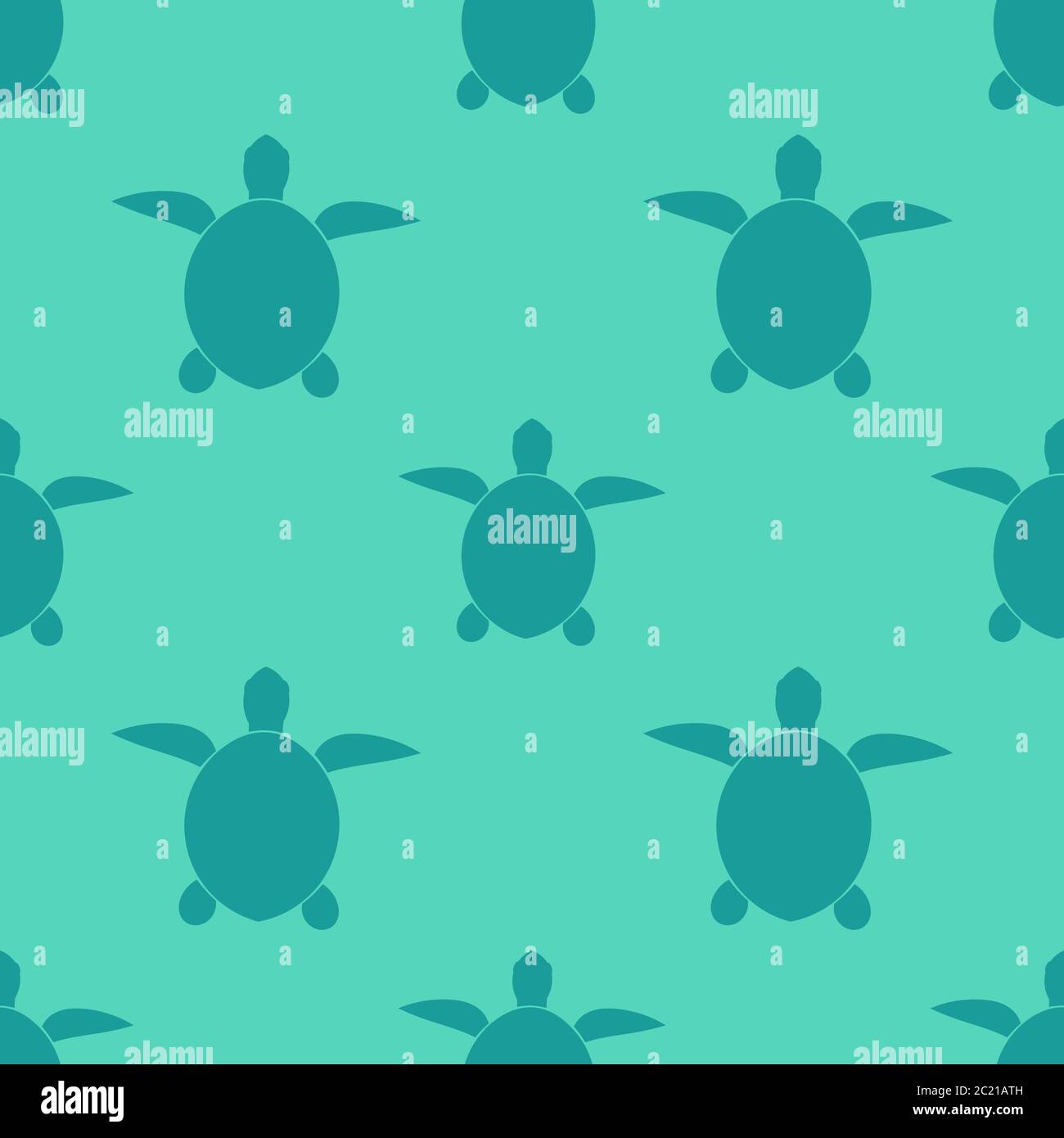 Sea turtles underwater blue flat pattern. Vector illustration Stock ...