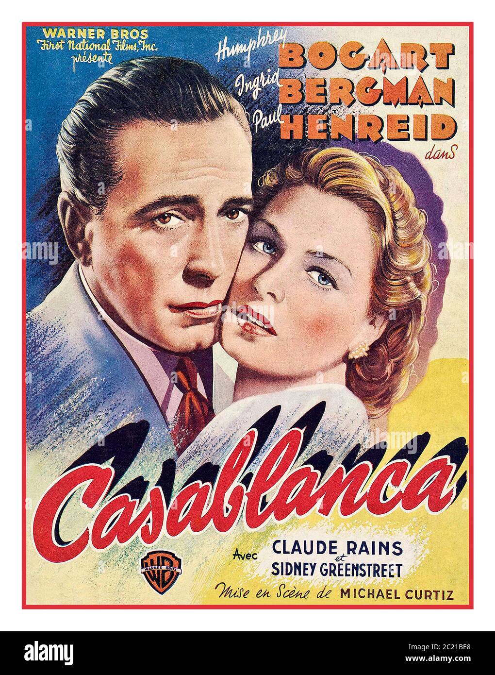 POSTER Film Casablanca Bogart Bergman Henreid vecchi film Love Drama FILM FOTO 