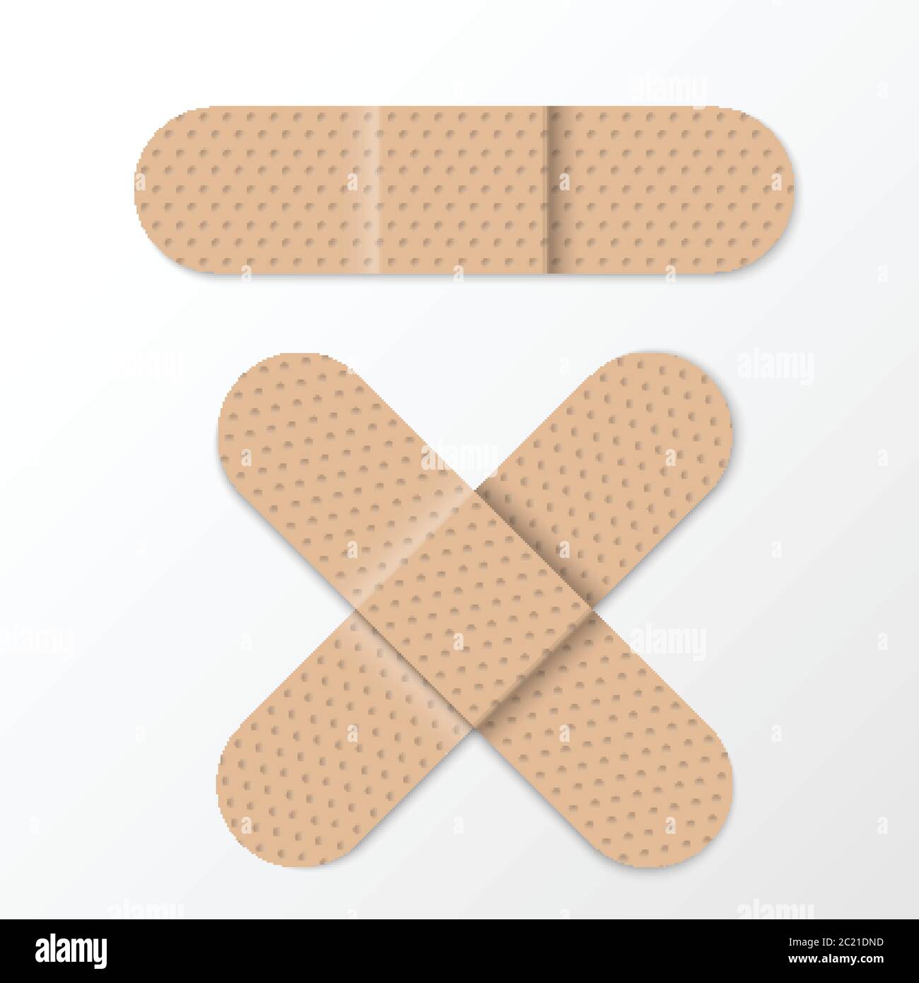 Realistic aids bandages, vector illustration Stock Vector