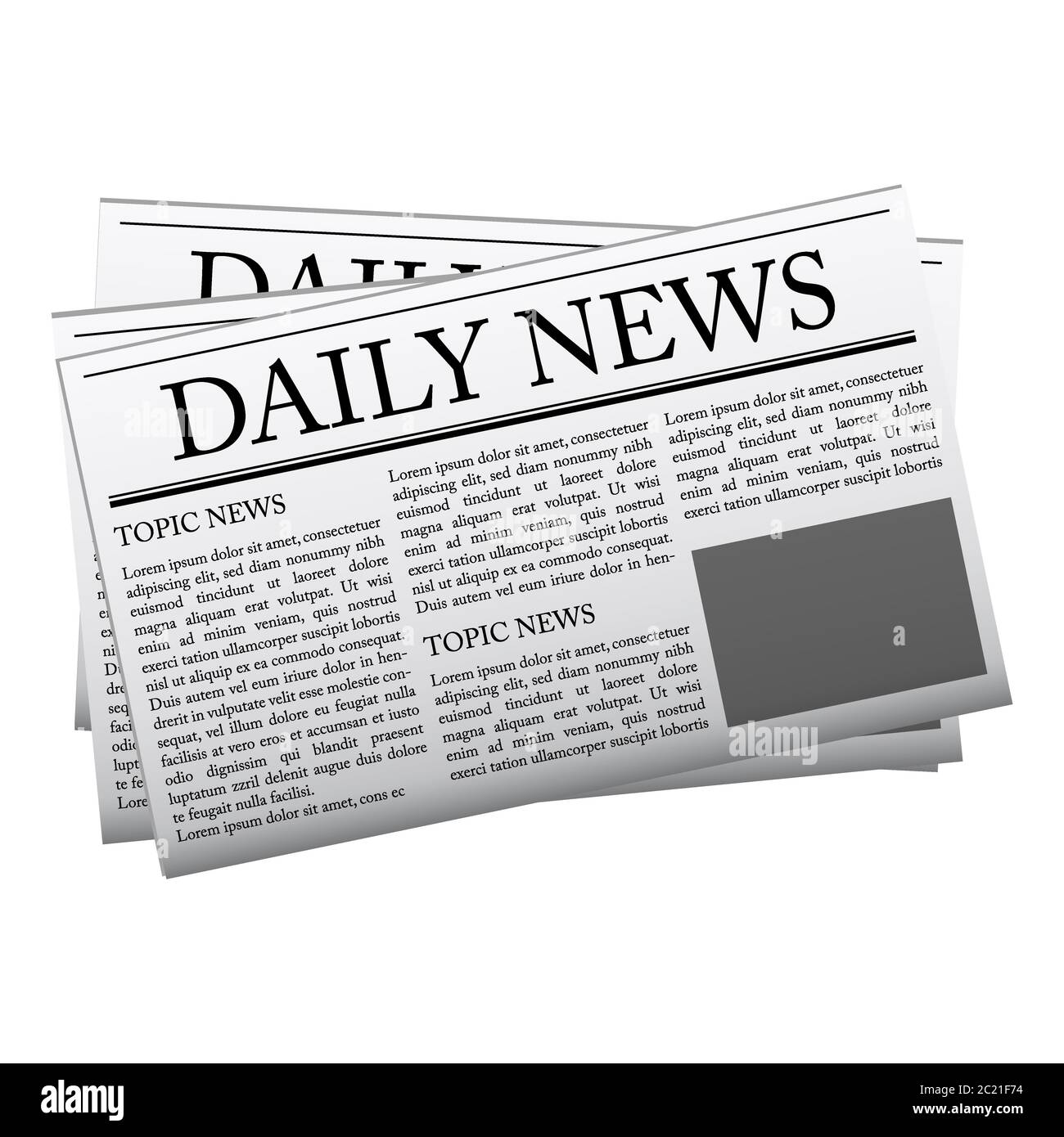Newspaper Mockup Template Vector Illustration Stock Vector Image Art Alamy