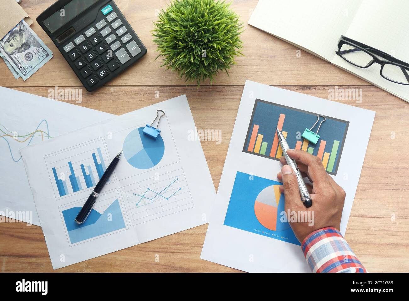 analyzing financial graph on table, using self created chart Stock ...