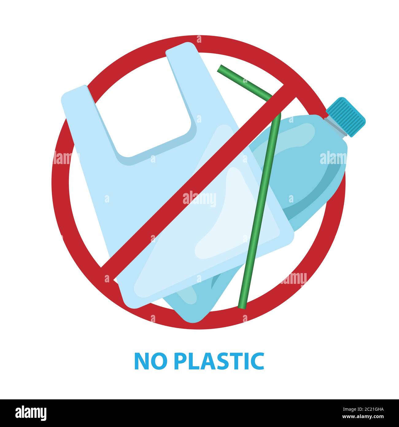 Warning Sign Stop Plastic Waste Isolated On White, 43% OFF