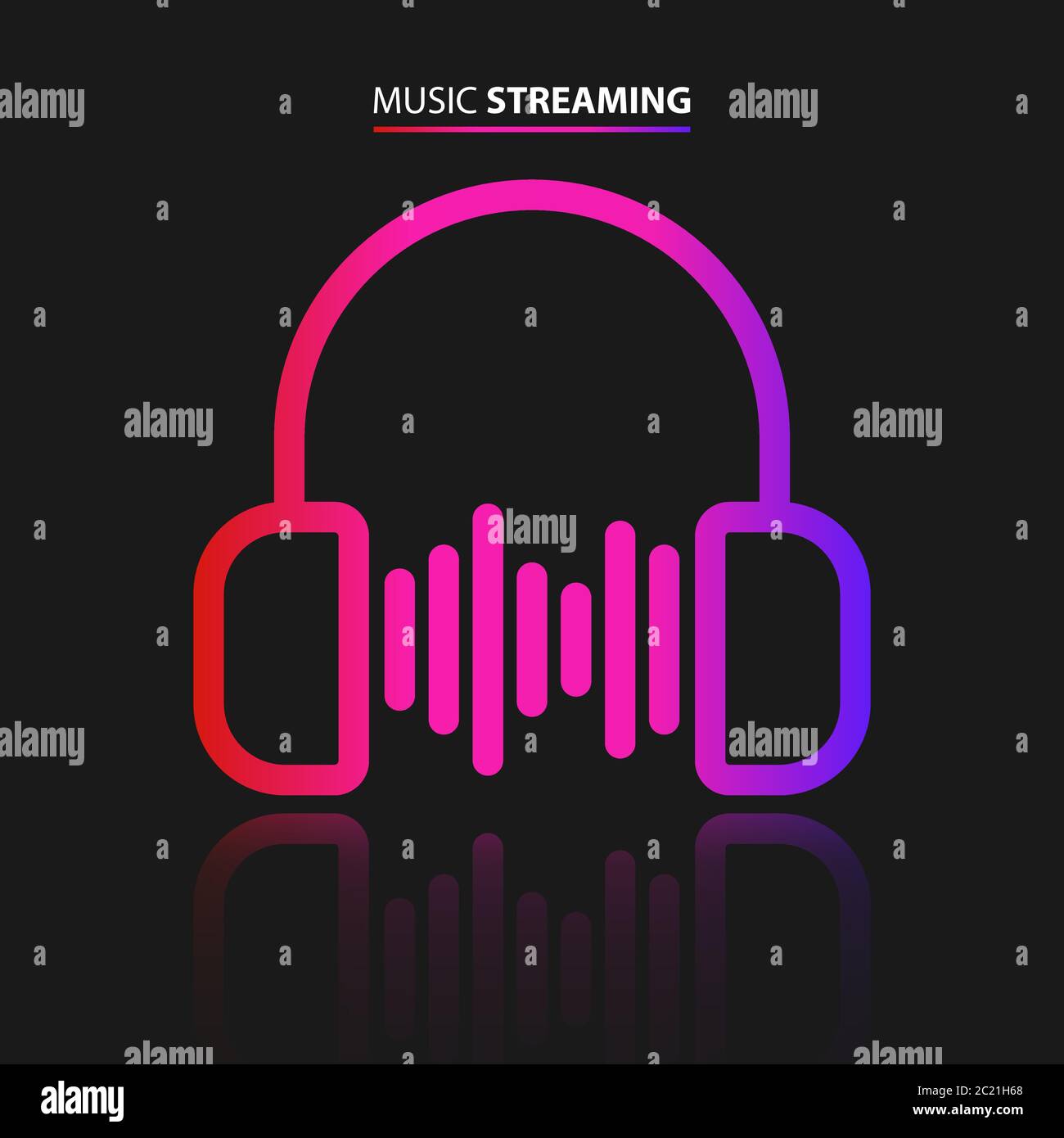 Music streaming icon, vector illustration Stock Vector