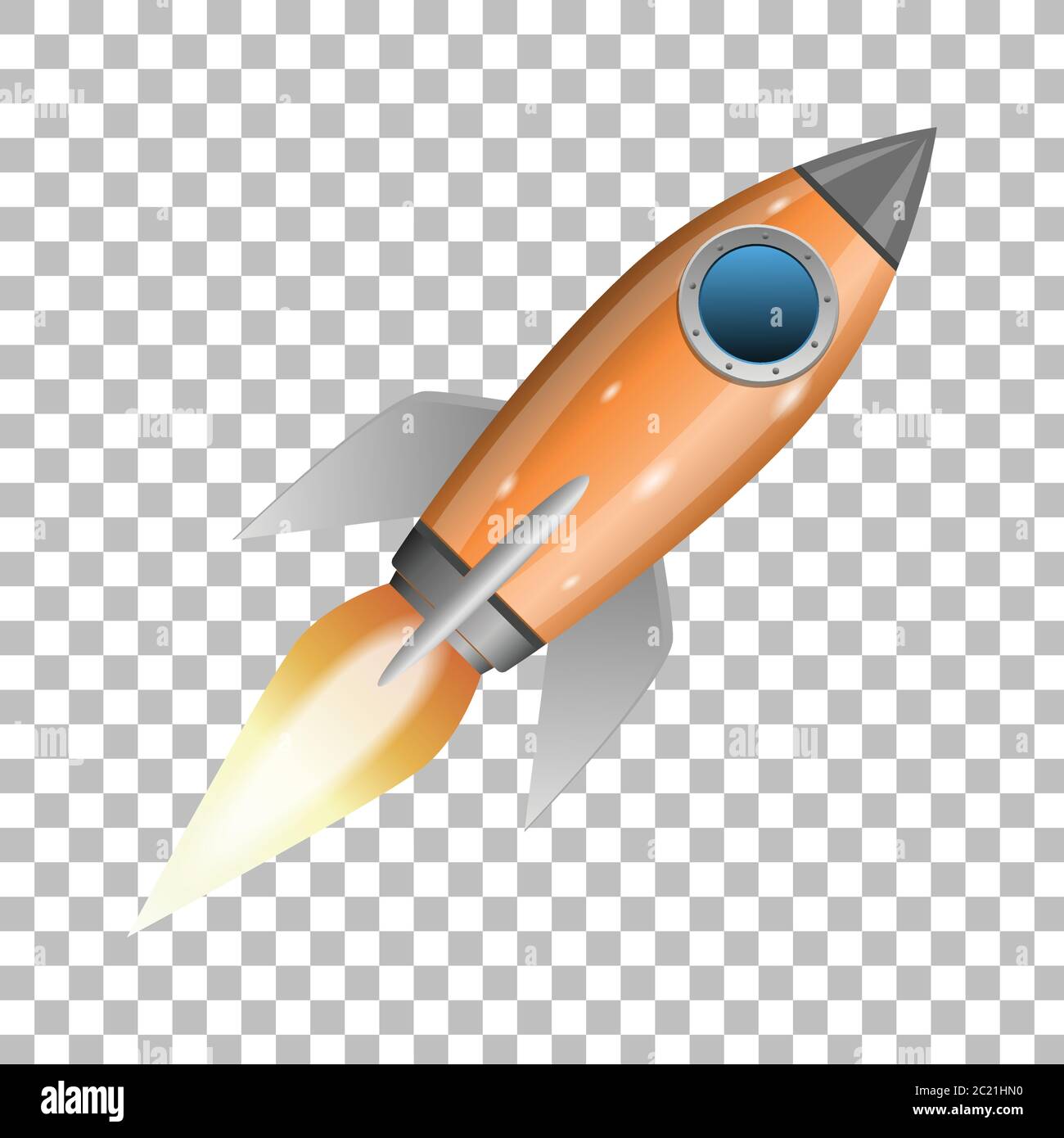 Orange rocket space travel Stock Vector Images - Alamy