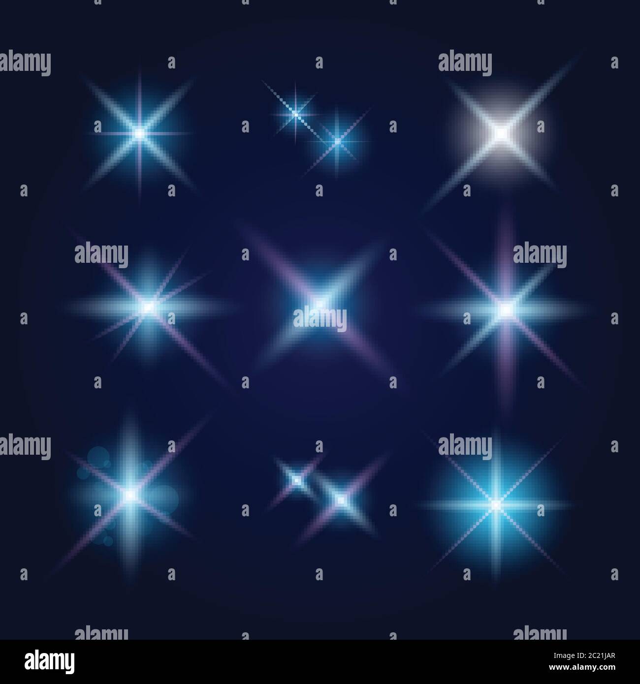 Lens flares and lighting effects, vector illustration Stock Vector