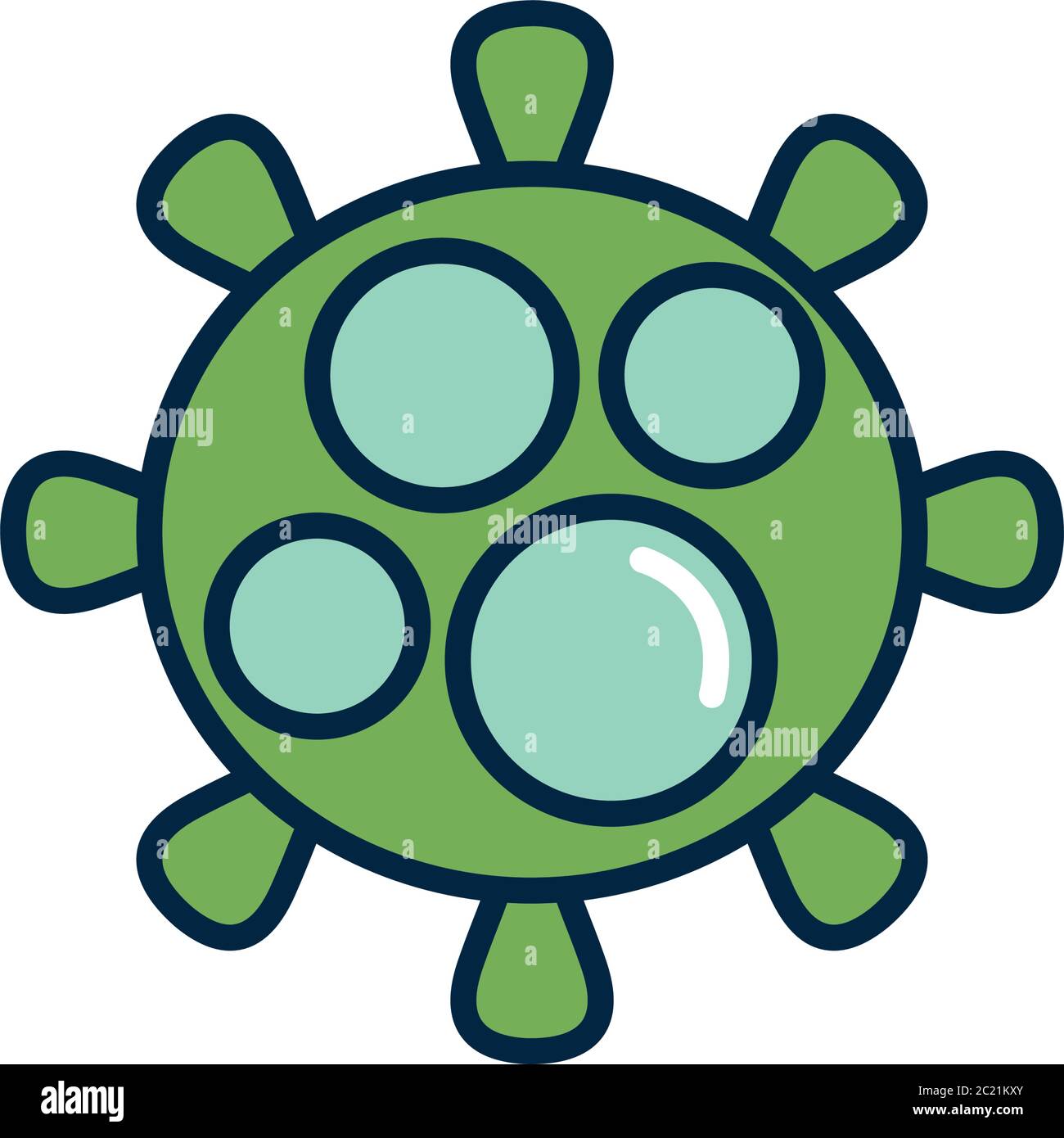 coronavirus icon over white background, line color style, vector ...
