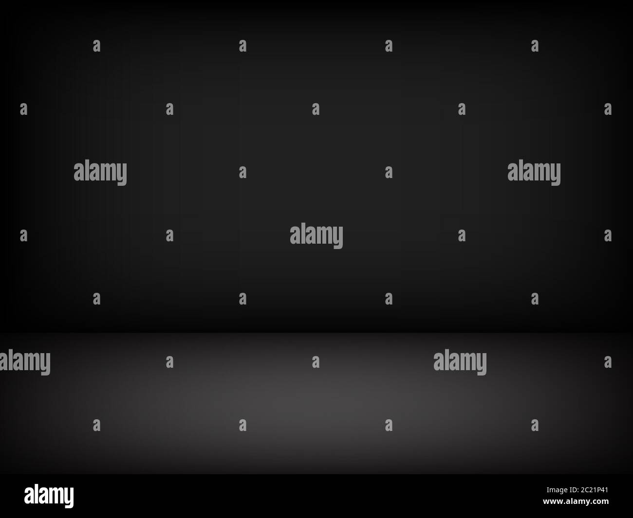 Abstract dark gray cement wall  room gradient background, vector illustration Stock Vector