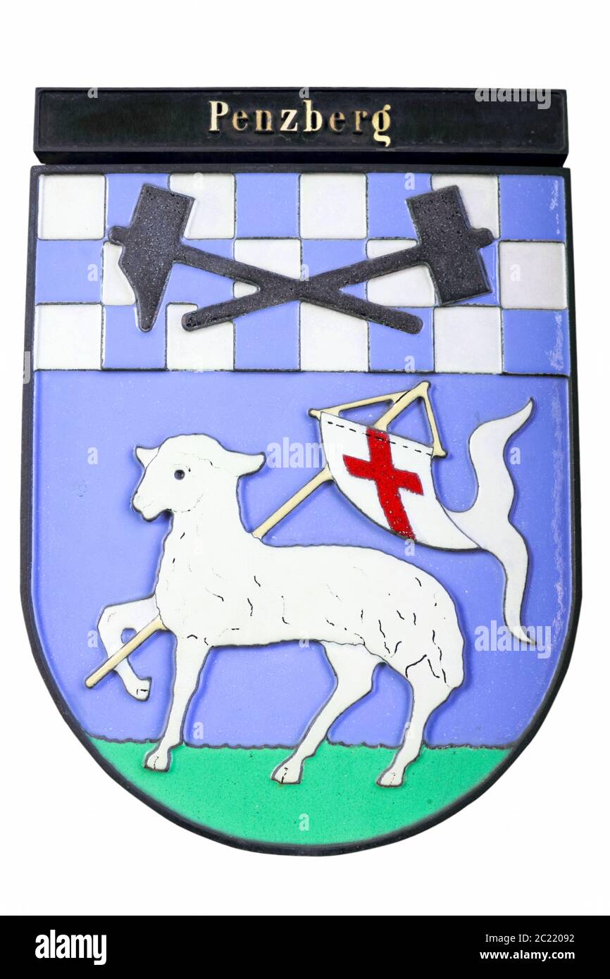 City coat of arms Penzberg Stock Photo