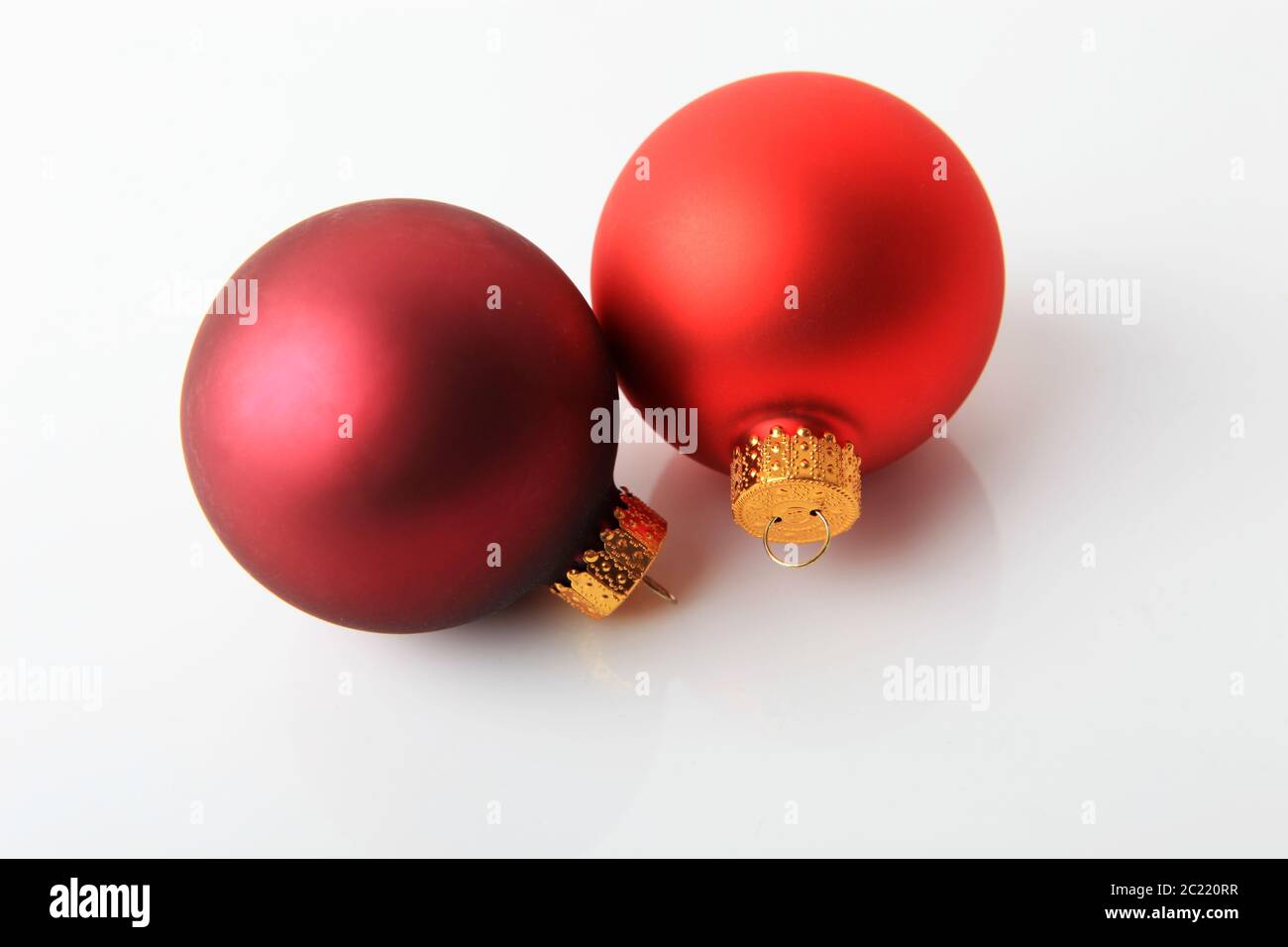 Christmas balls isolated on white background Stock Photo - Alamy