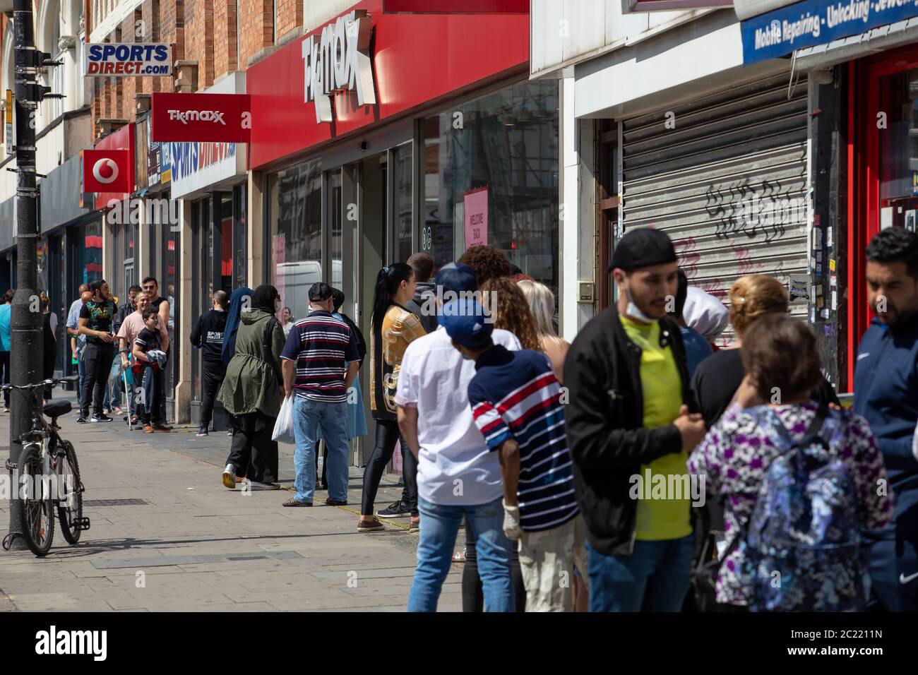 Kilburn High Road, London, England Nonessential shops reopen following