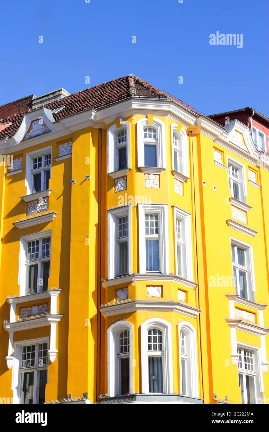 Yellow old building Stock Photo