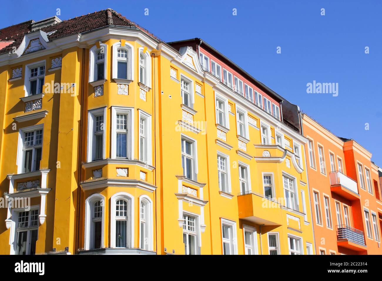 Renovated old buildings Stock Photo
