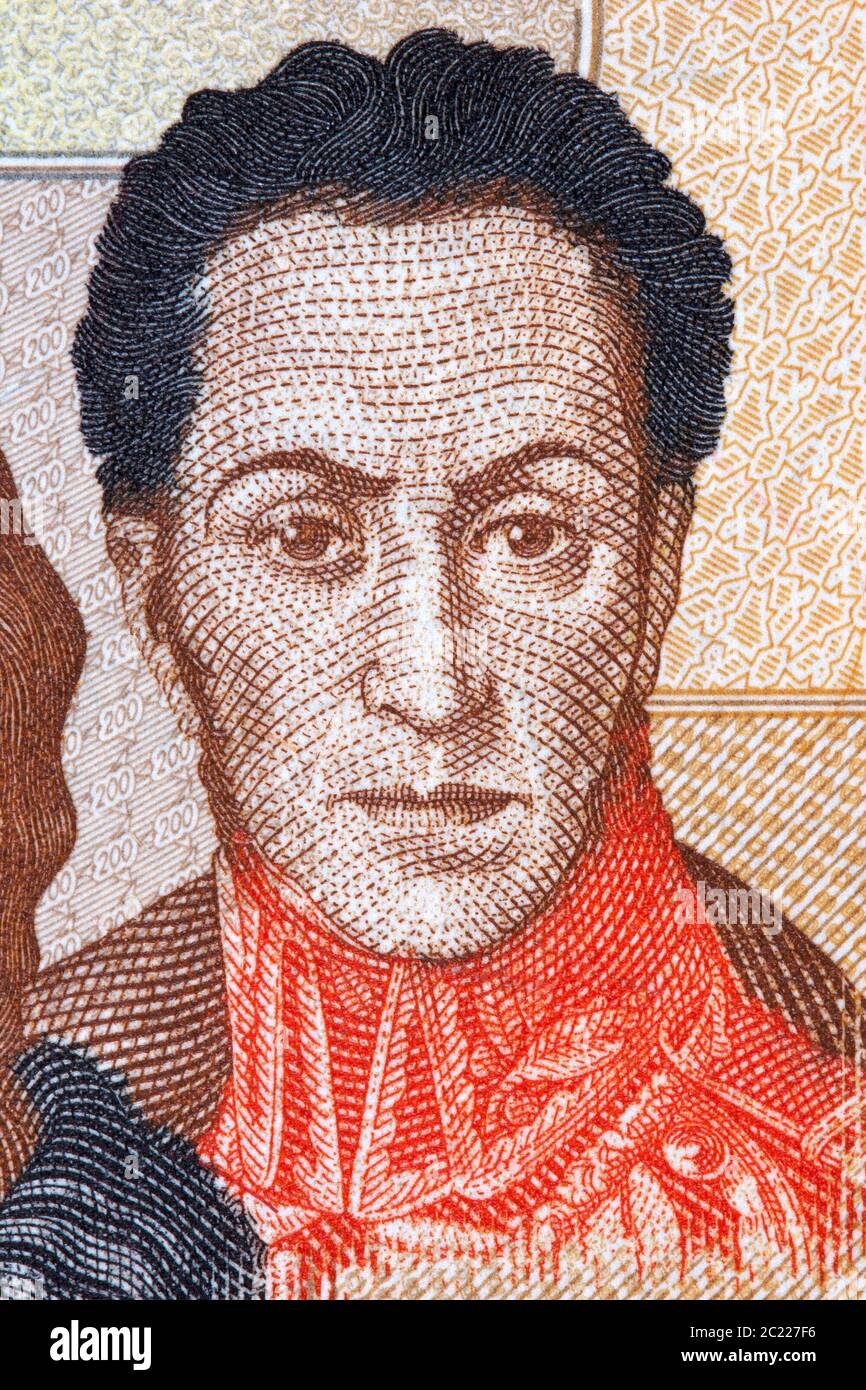 Simon Bolivar a portrait Stock Photo