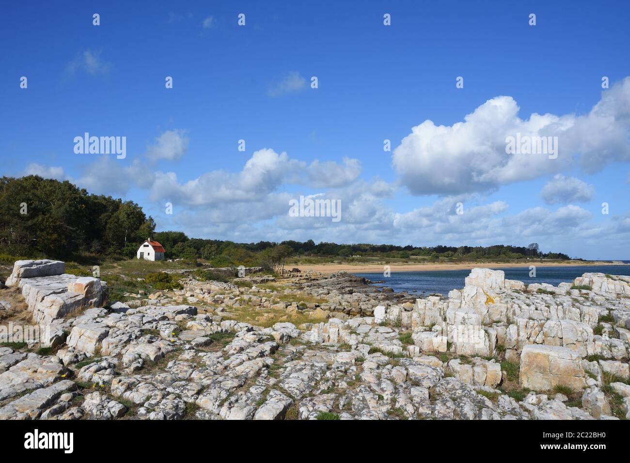 View to the coast in sweden on the baltic sea Stock Photo