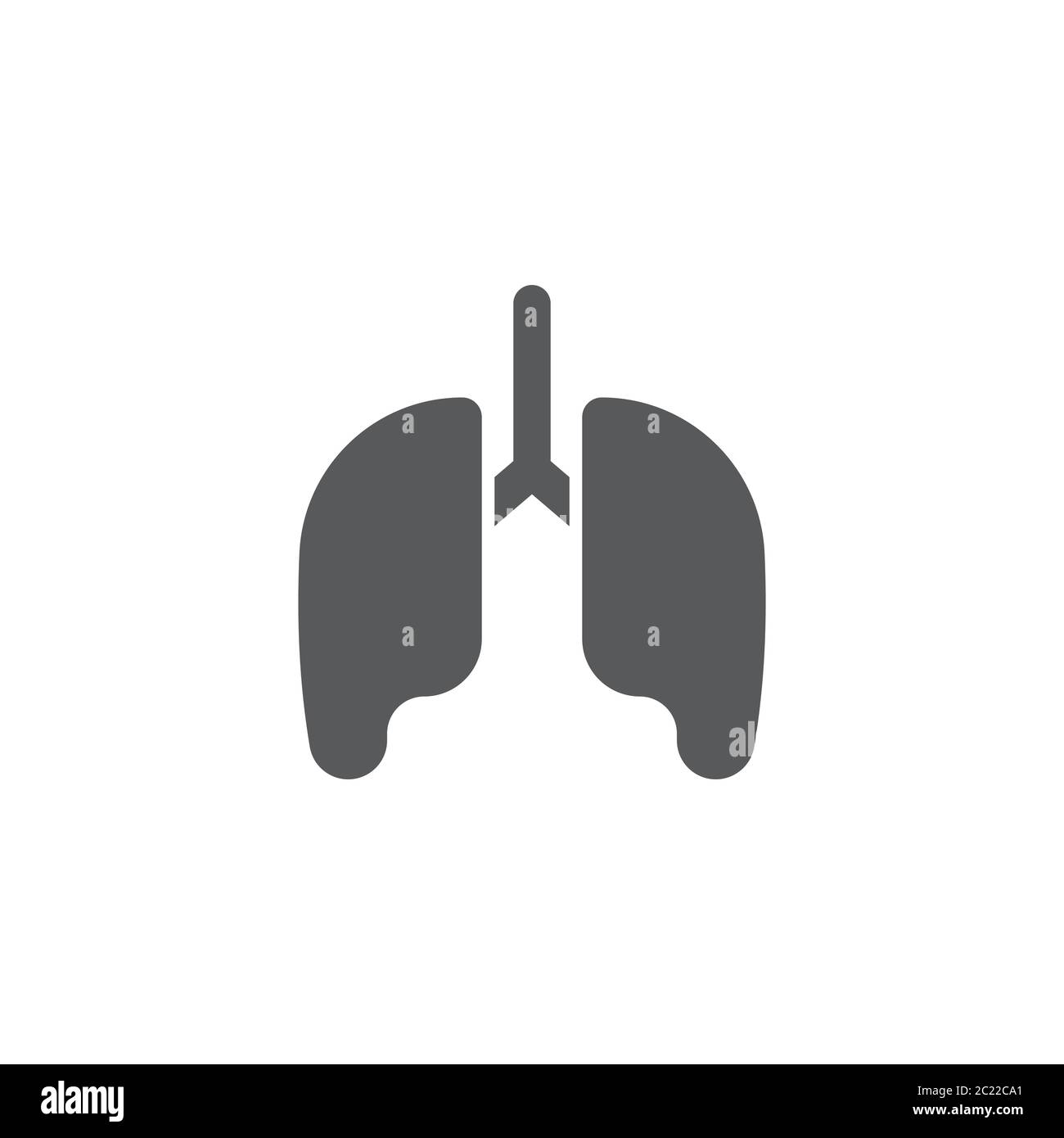 Human lungs vector icon symbol isolated on white background Stock ...