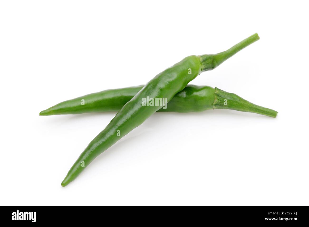 Japanese green chili pepper isolated on white background Stock Photo