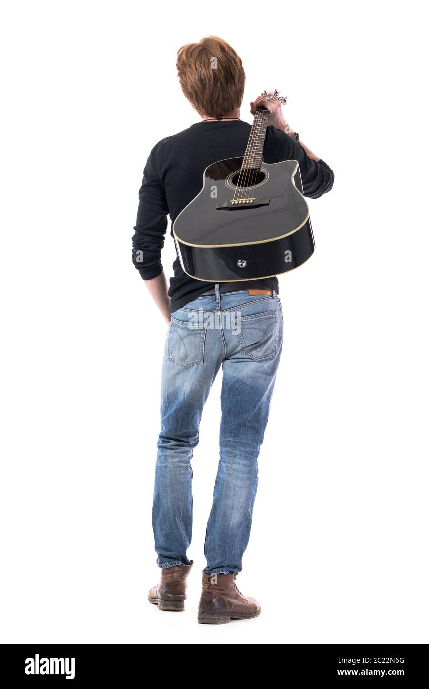 Man acoustic guitar walking away Cut Out Stock Images & Pictures Alamy