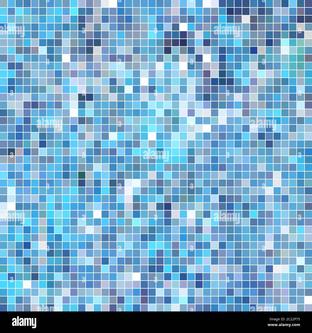 abstract vector square pixel mosaic background - blue Stock Photo - Alamy
