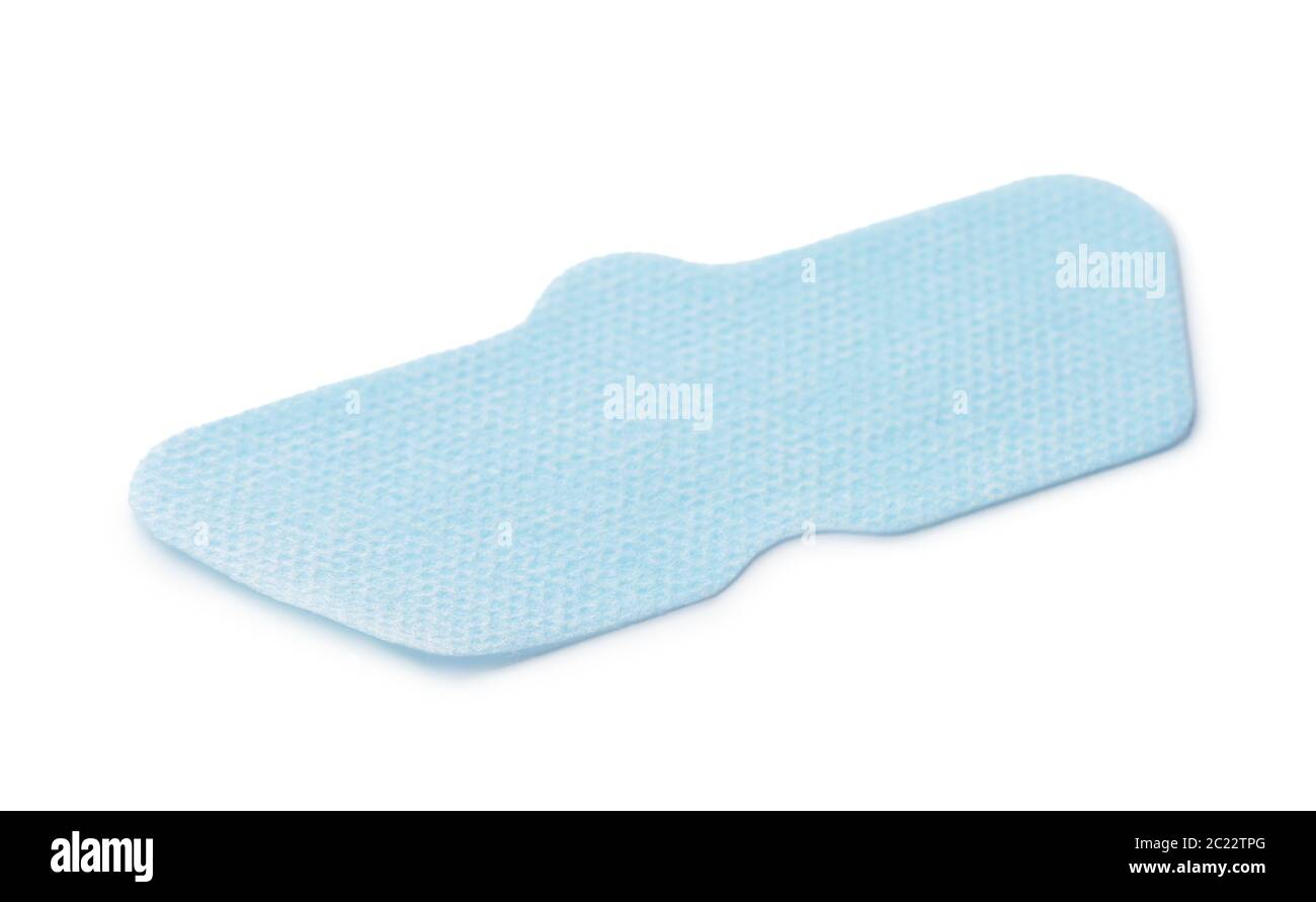 Blue cleansing nose pore patch strip isolated on white Stock Photo