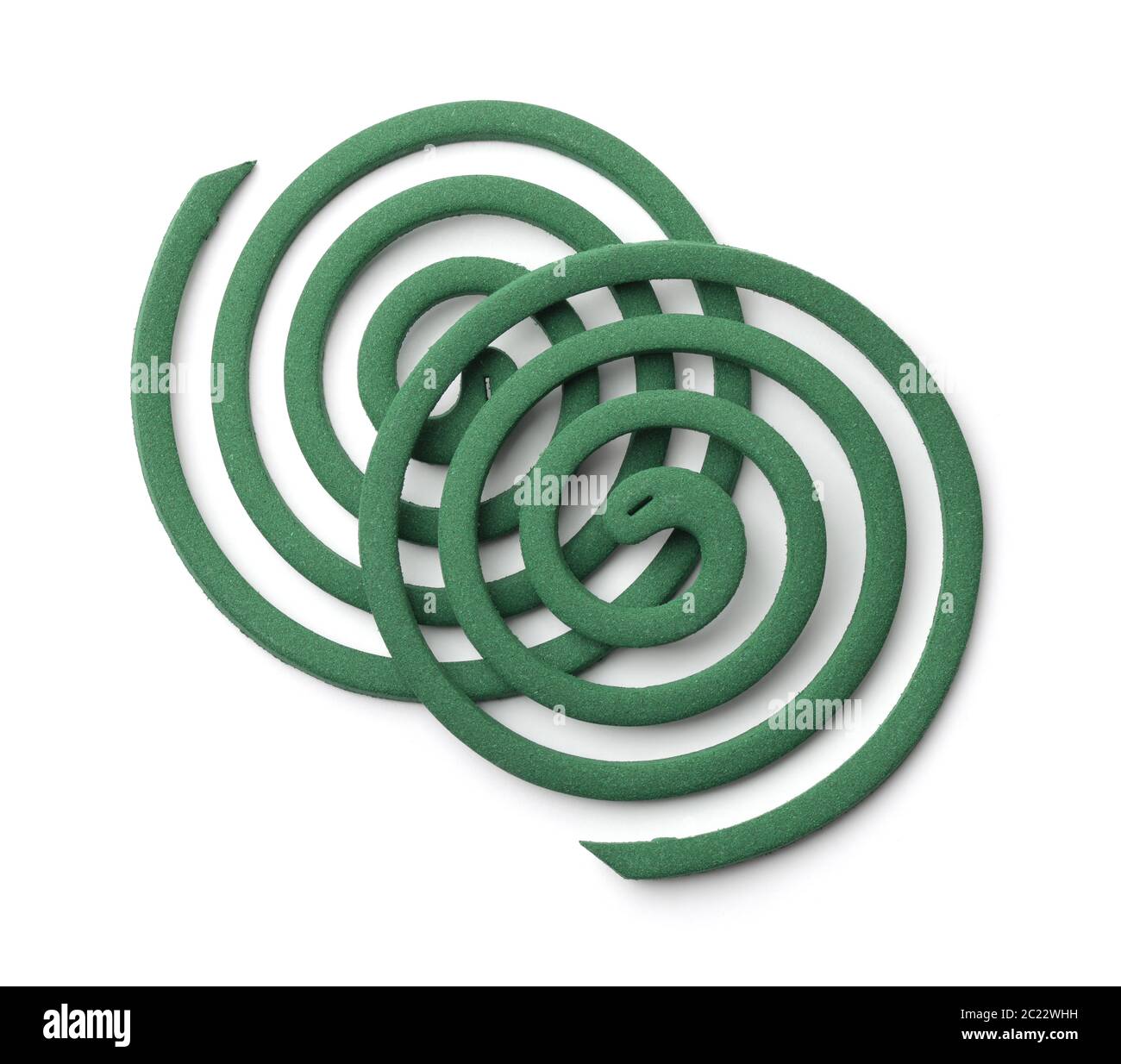 Top view of mosquito repellent coils isolated on white Stock Photo
