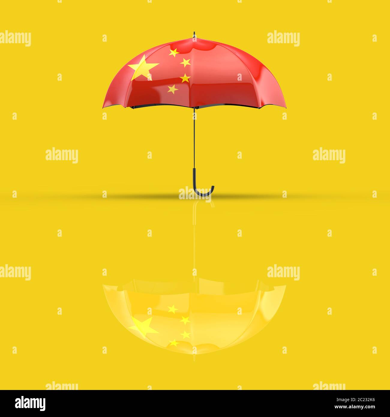 Umbrella concept 3D Illustration Stock Photo Alamy