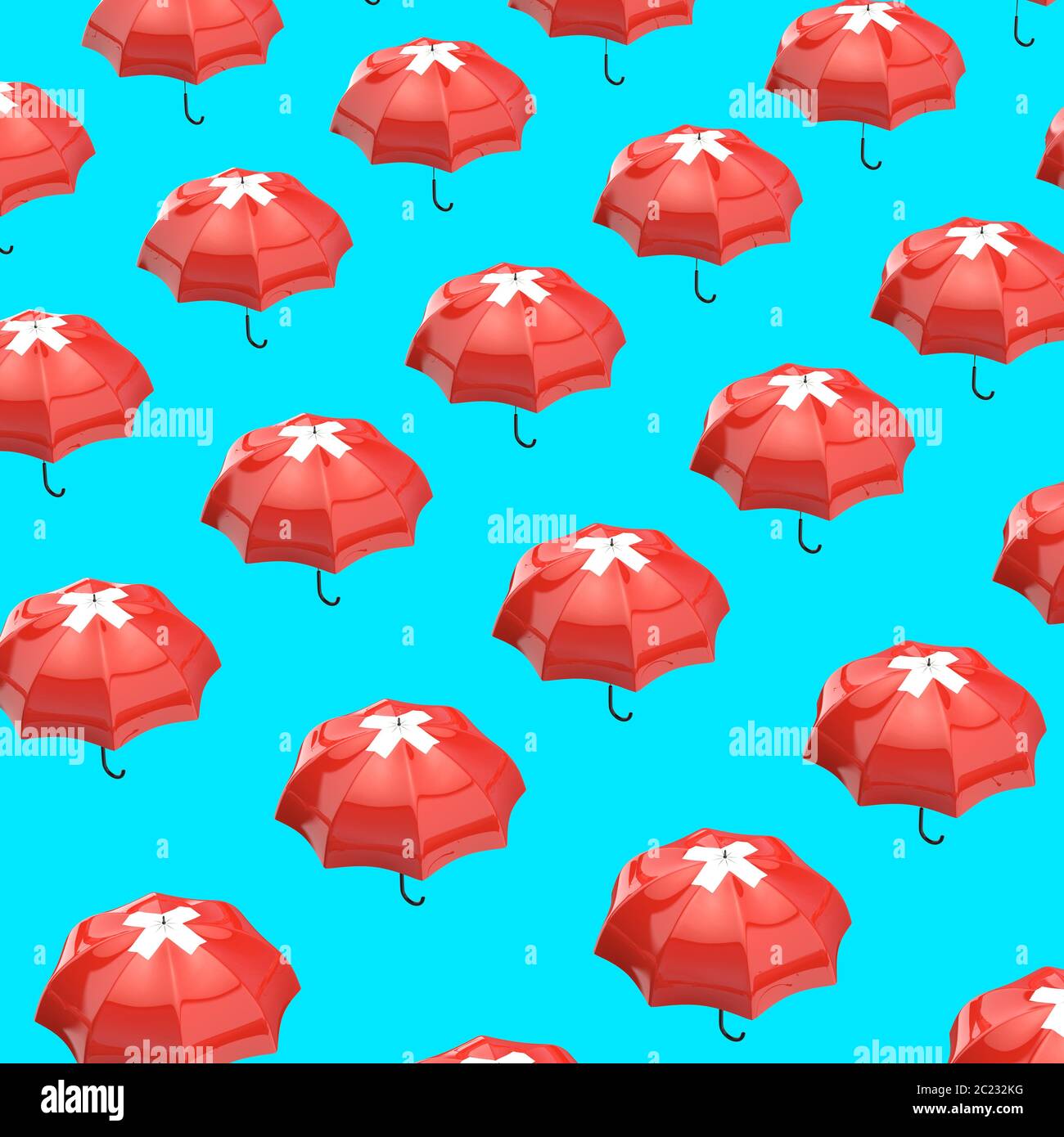 Umbrella concept 3D Illustration Stock Photo Alamy