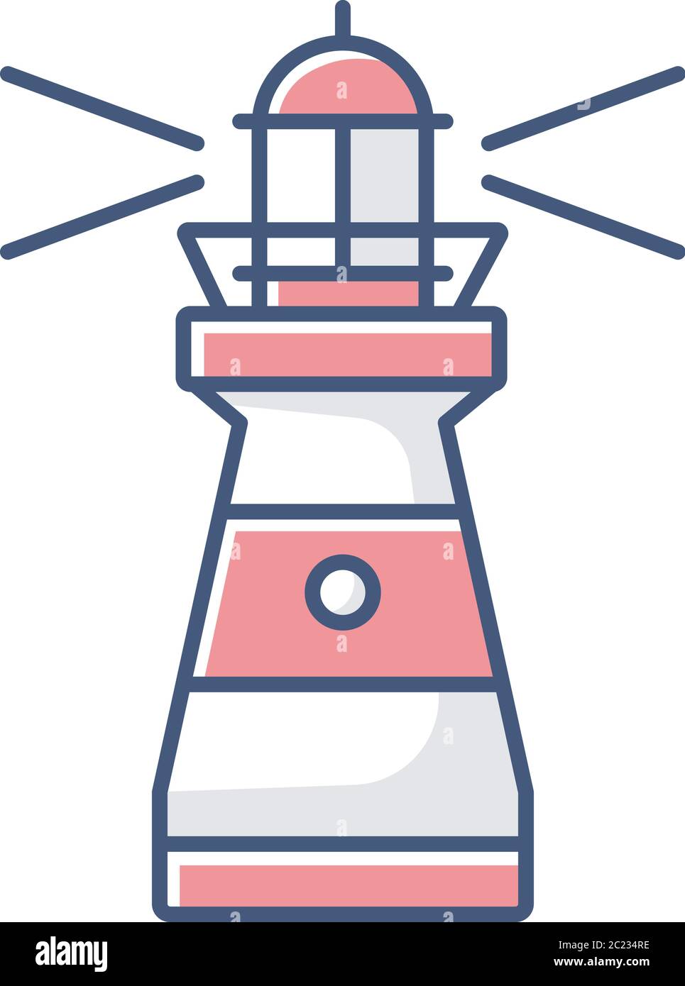 Lighthouse RGB color icon Stock Vector
