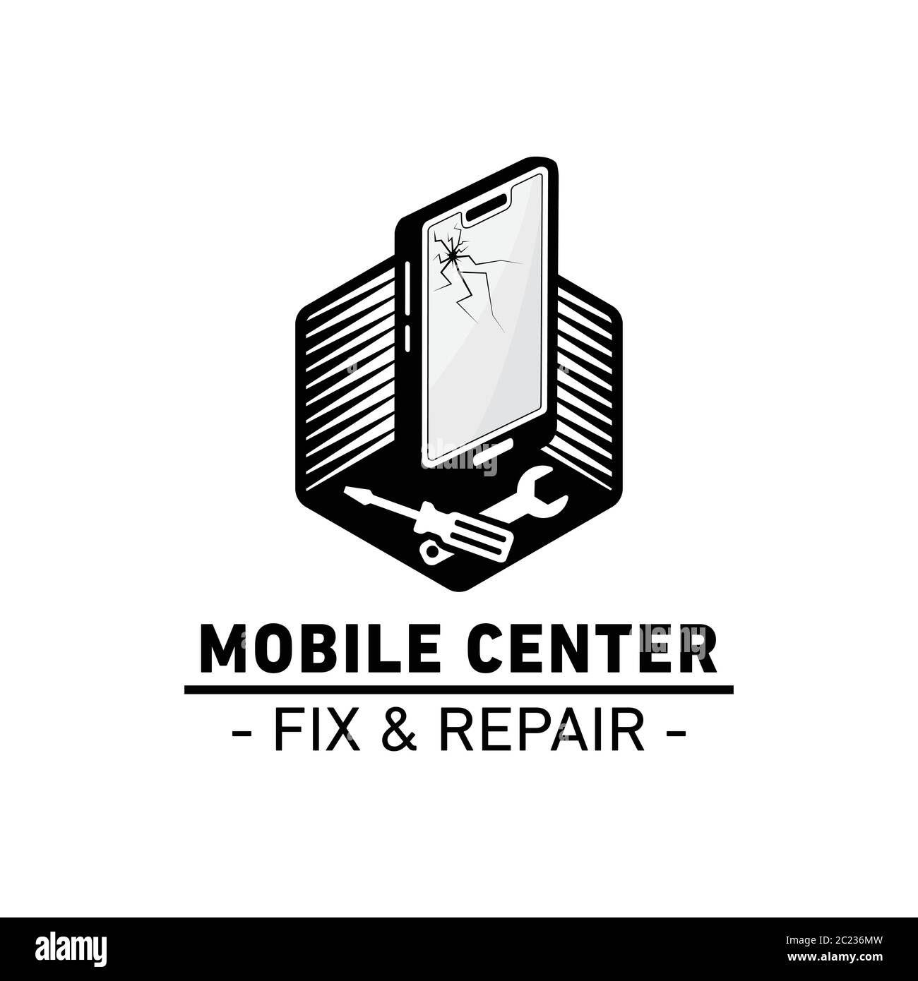 Mobile center logo. Mobile fix and repair design. Vector and illustration  Stock Vector Image & Art - Alamy