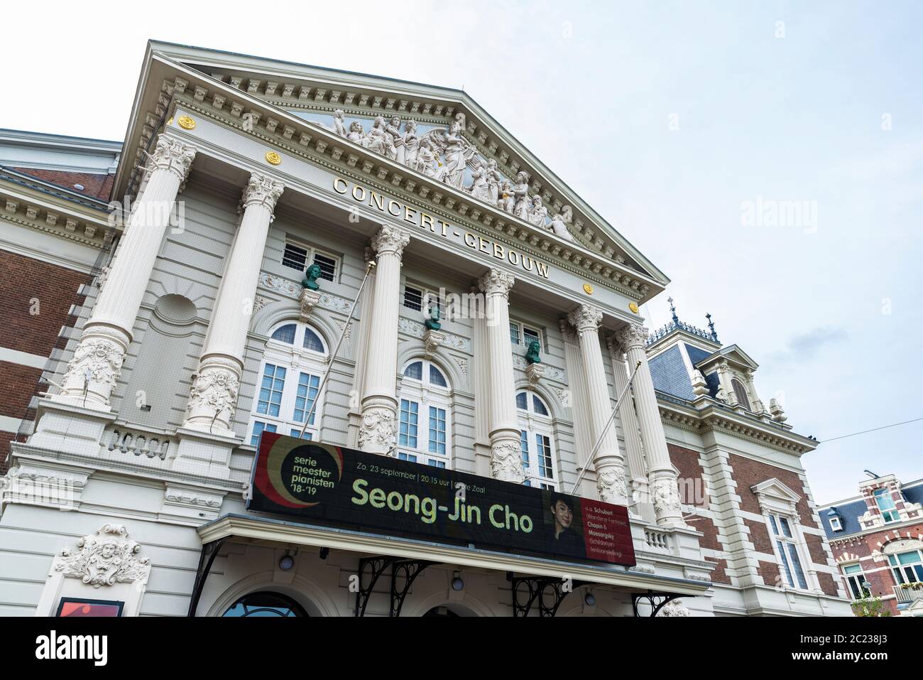 Amsterdam, Netherlands - September 9, 2018: Facade of the Royal Concertgebouw, the finest concert halls in the world, in Amsterdam, Netherlands Stock Photo
