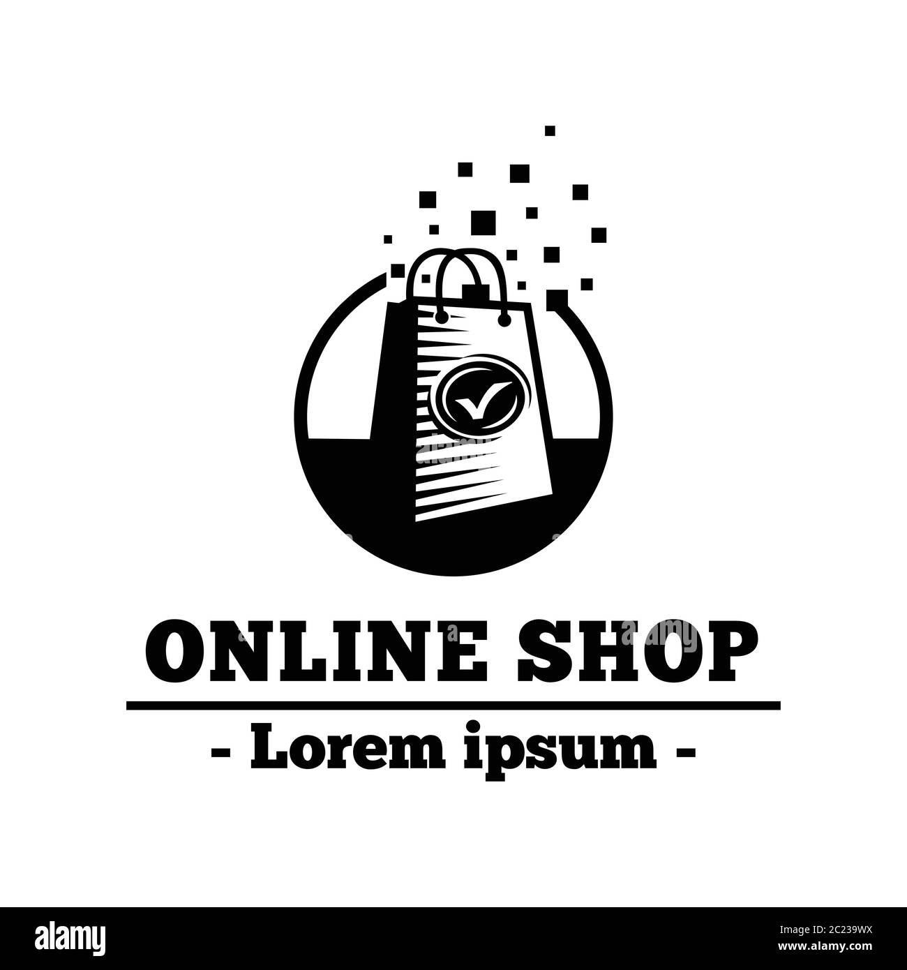 Online Shop Logo Design Template Shopping Bag Logo Vector And Illustration Stock Vector Image Art Alamy