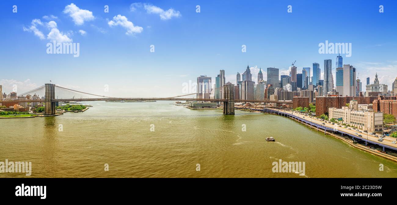 panoramic view at the skyline of new york Stock Photo