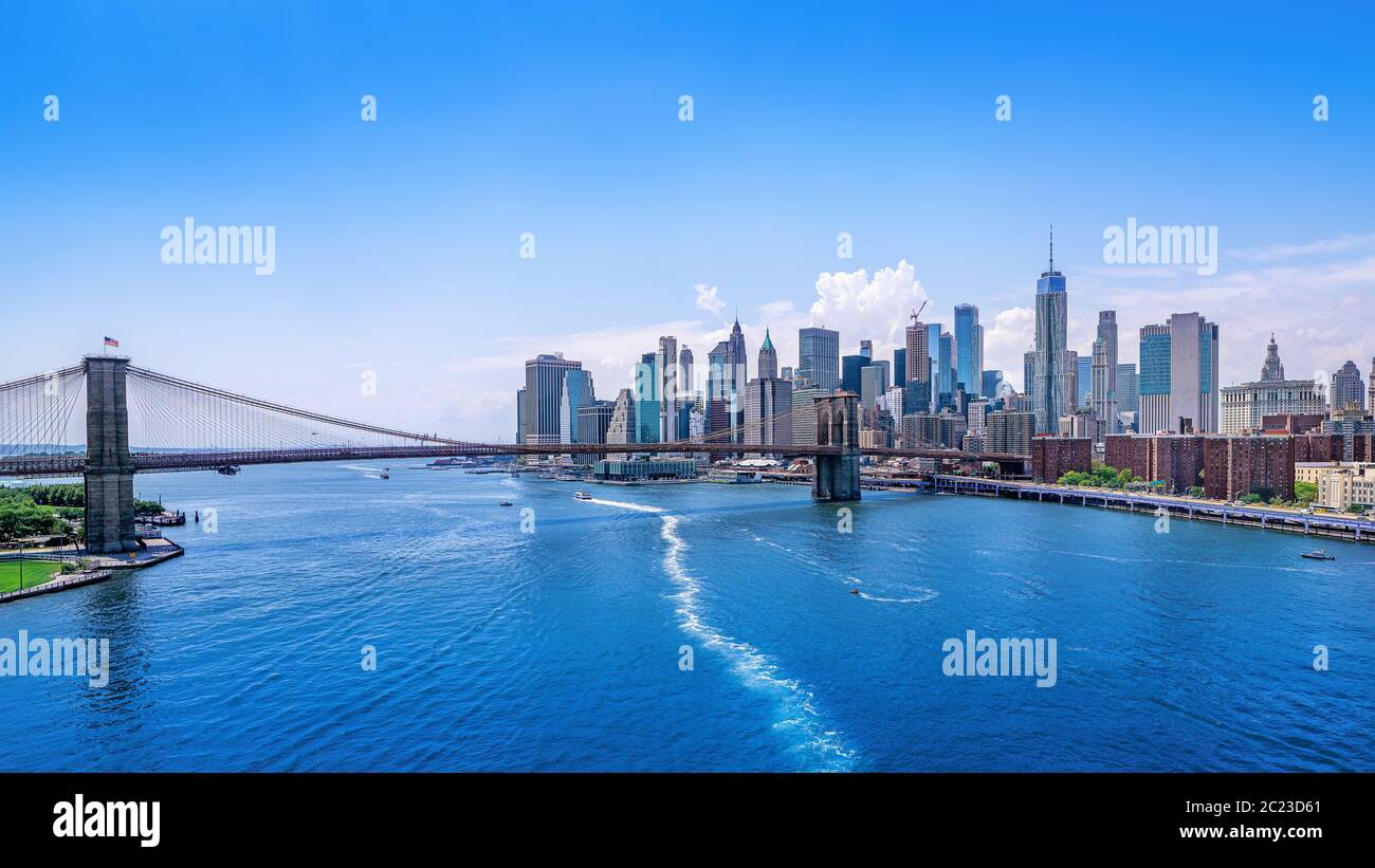 panoramic view at the skyline of new york Stock Photo