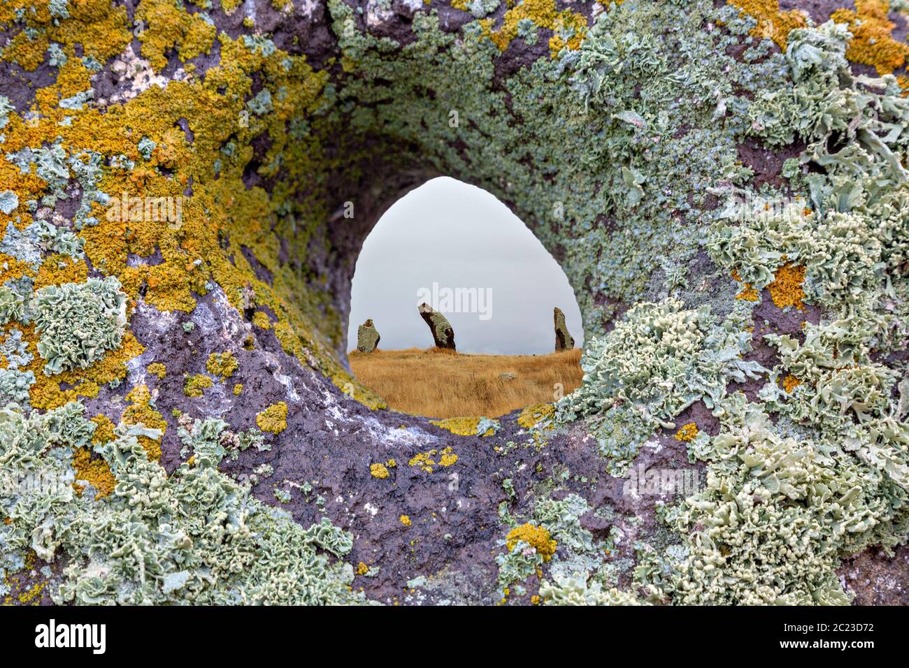 Armenian stone henge known as Zorats Karer, Armenia Stock Photo