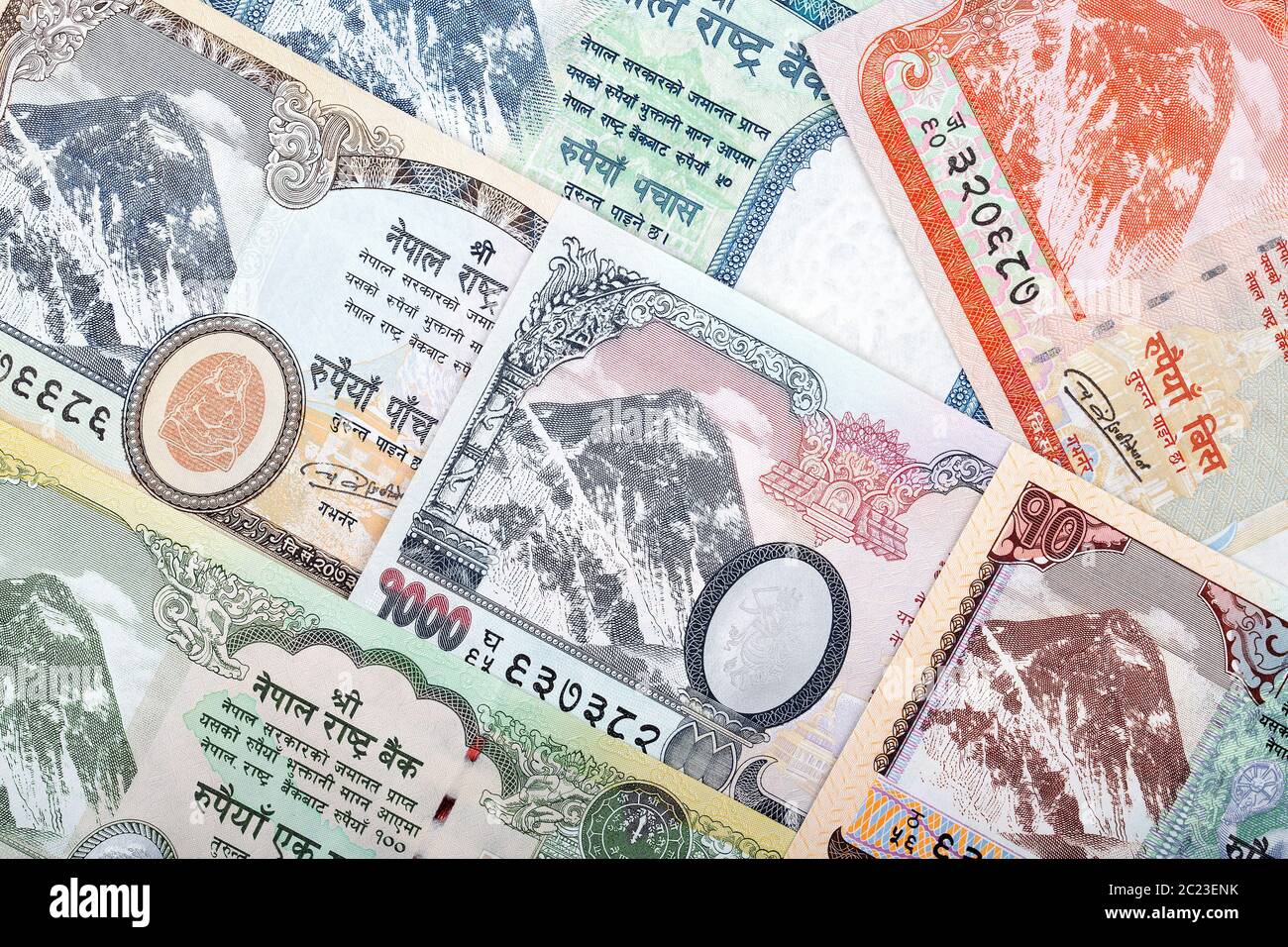 Nepalese Rupee A Business Background Stock Photo Alamy
