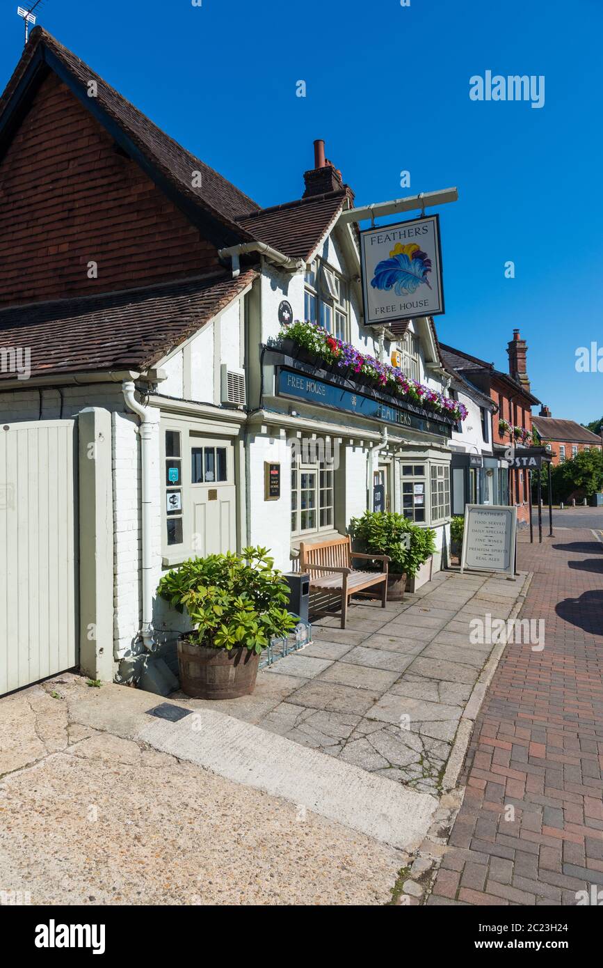 The Feathers public house and restaurant in High Street, Chalfont St