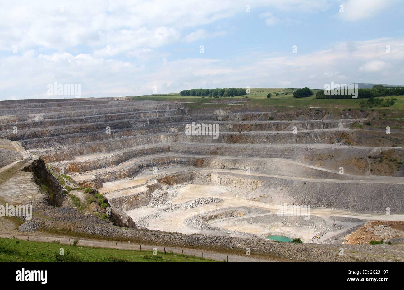 Breedon Hope Quarry in the Derbyshire Peak District National Park for