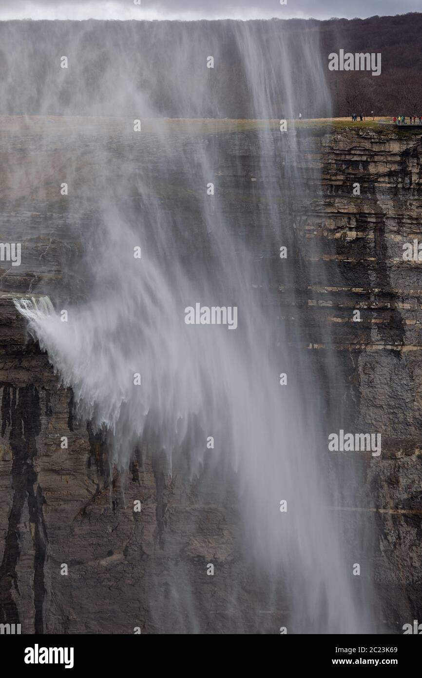 Salto del Nervion waterfall in Burgos, Spain Stock Photo
