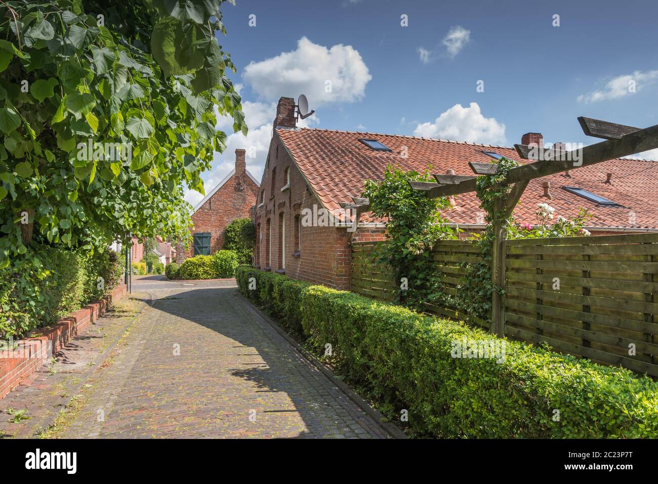 The village of Rysum, East Frisia, Germany Stock Photo