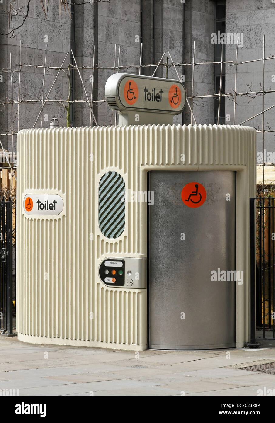 Public toilet facilities cabin for disabled people Stock Photo Alamy