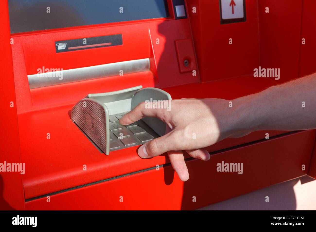 Hand entering hi-res stock photography and images - Alamy