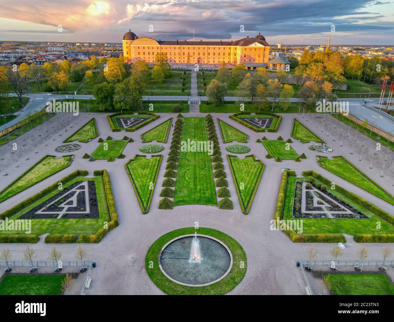 Botanical Gardens at Linneanum and Uppsala Castle Stock Photo Alamy