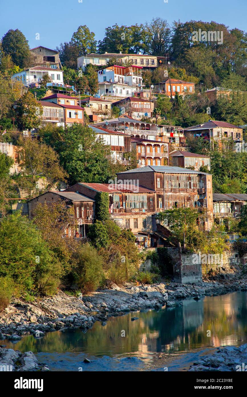 Historical houses in Kutaisi, Georgia Stock Photo