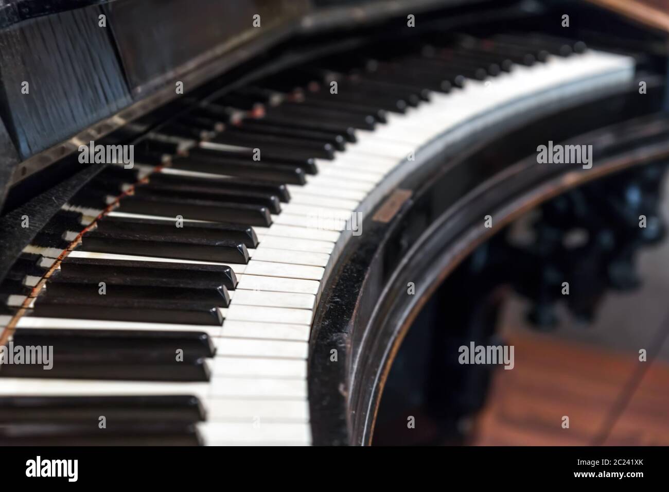 Vintage piano keyboard - music background Stock Photo - Alamy