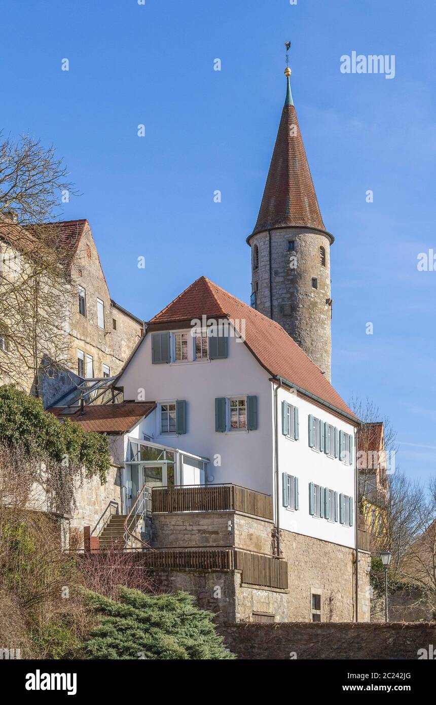Impression of Kirchberg an der Jagst, a town in Southern Germany Stock Photo