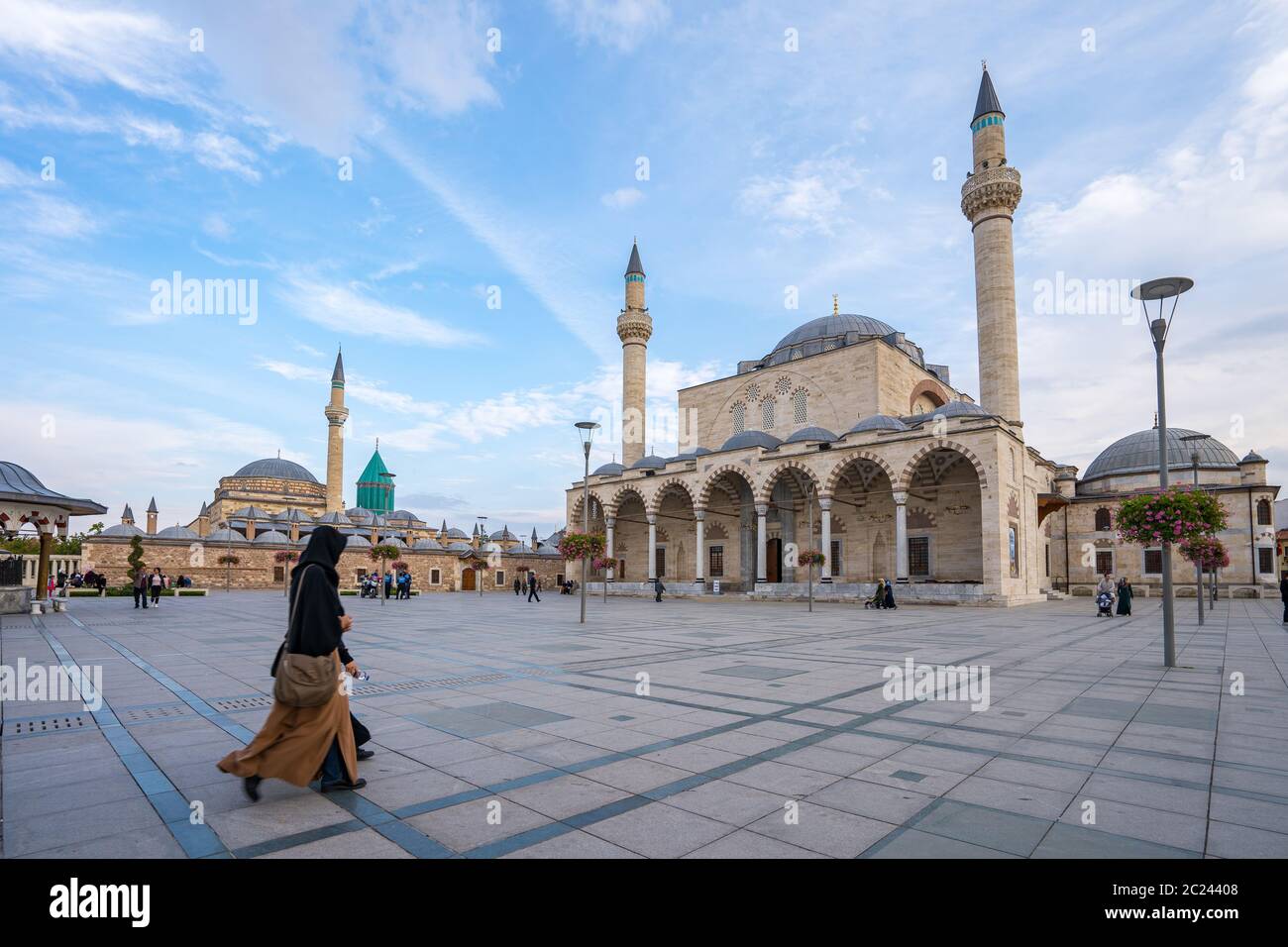 Selimiye Mosque and Mevlana Museum in Konya, Turkey Stock Photo