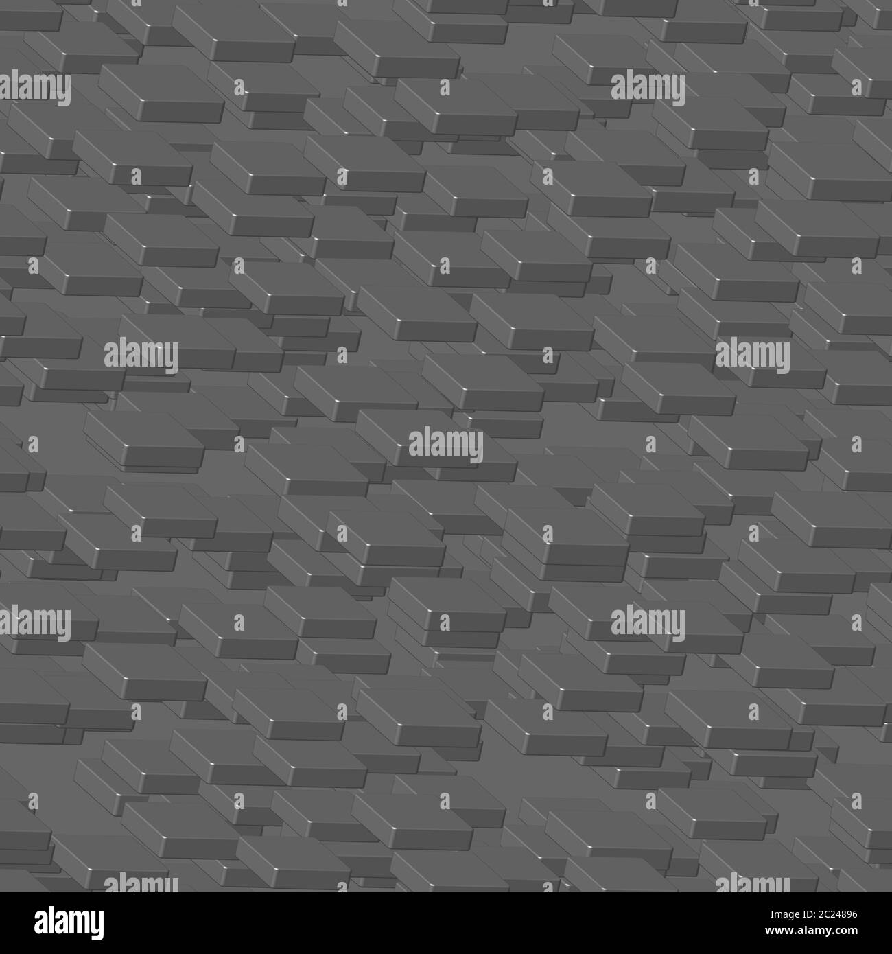 Gray Plates Seamless Pattern on Gray Stock Vector