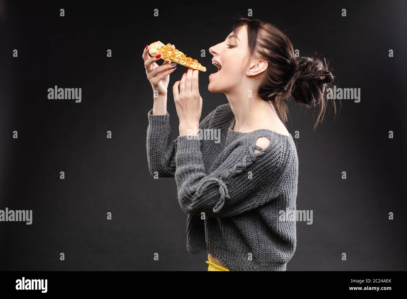 Fat Girl Eating Hi res Stock Photography And Images Alamy