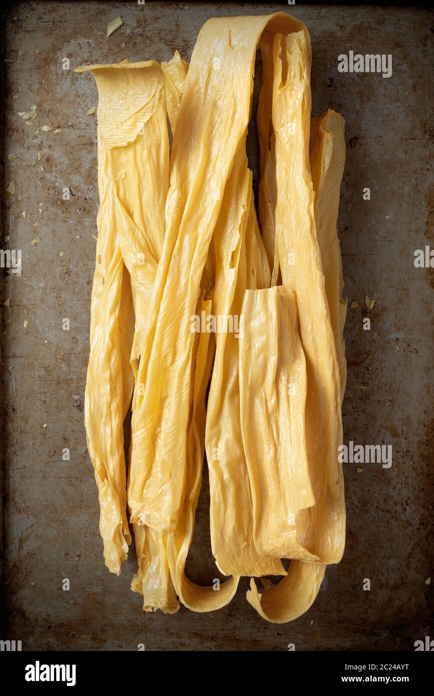 close up of dried bean curd sticks Stock Photo Alamy