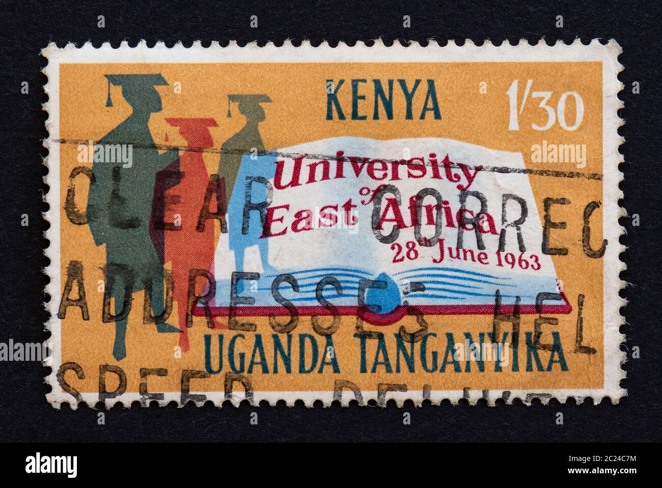 Founding of the University of East Africa 28 June 1963 stamp, Kenya, Uganda, Tanganyika Stock